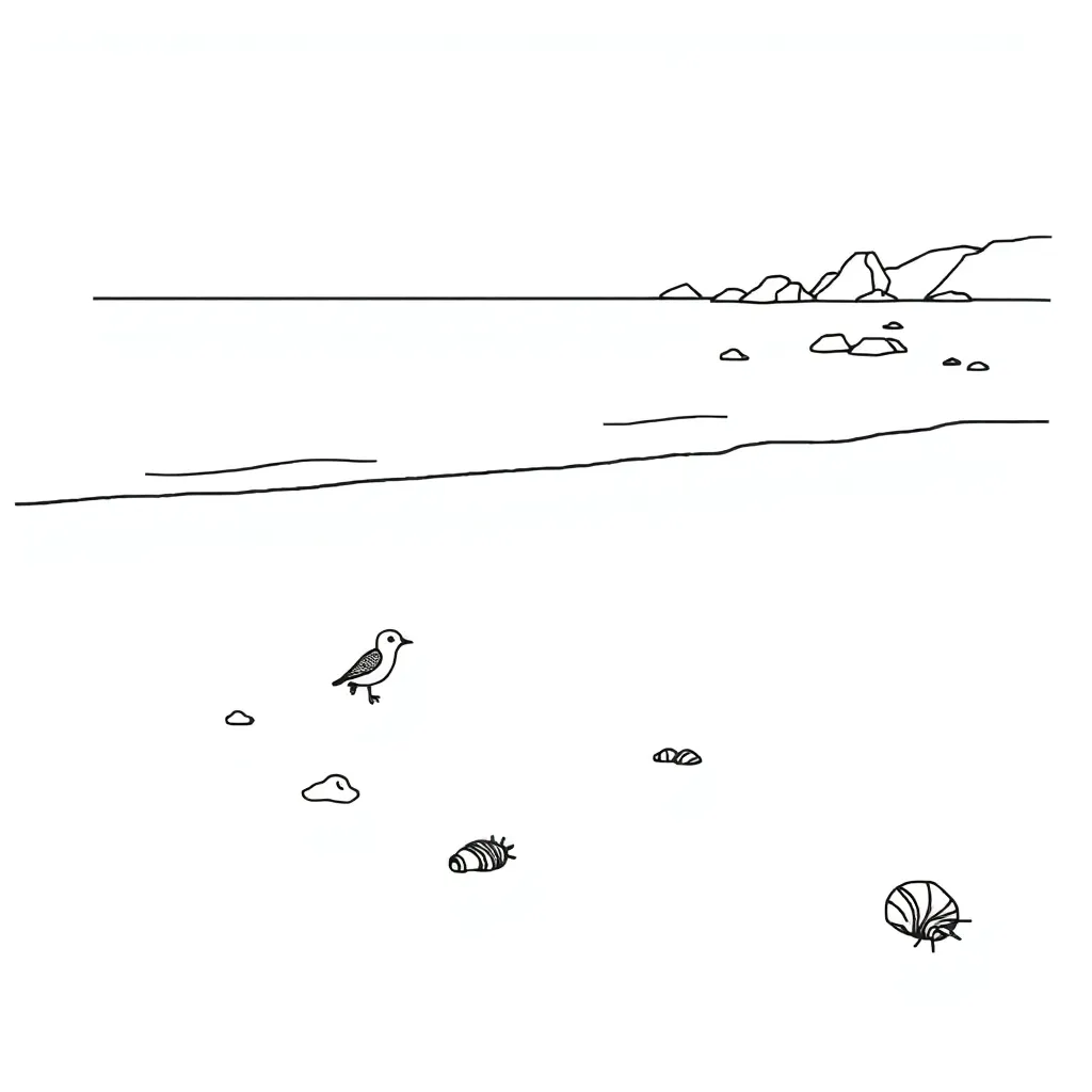 Piper the sandpiper bird on the beach