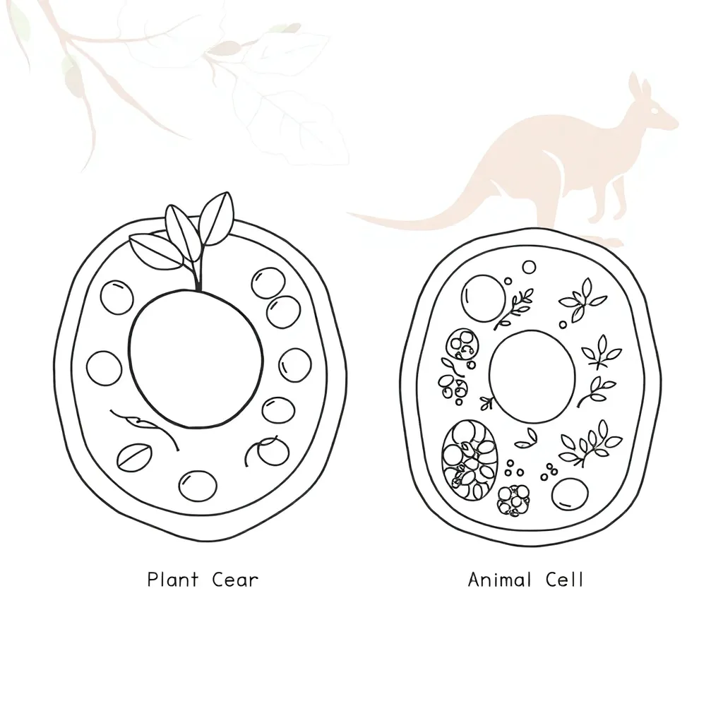 Plant and animal cell diagrams