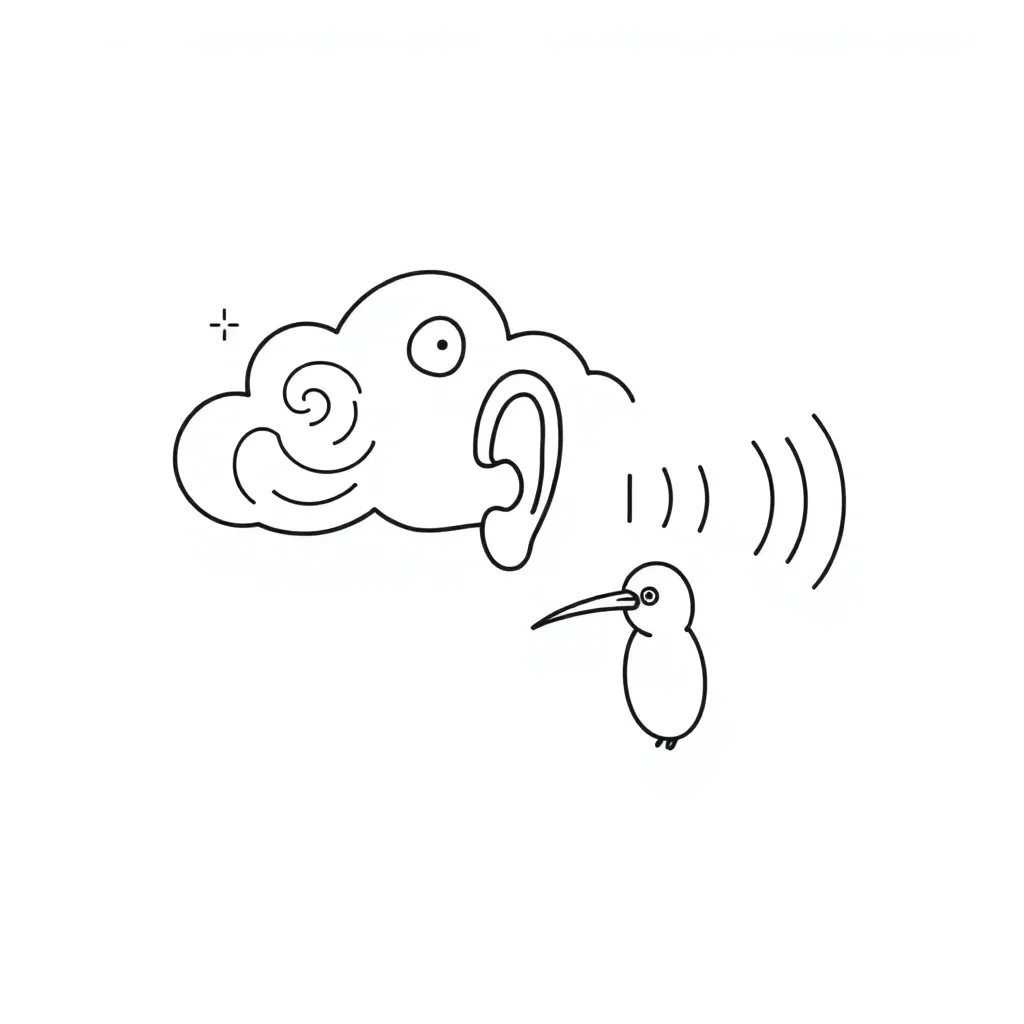 Child listening with hand to ear