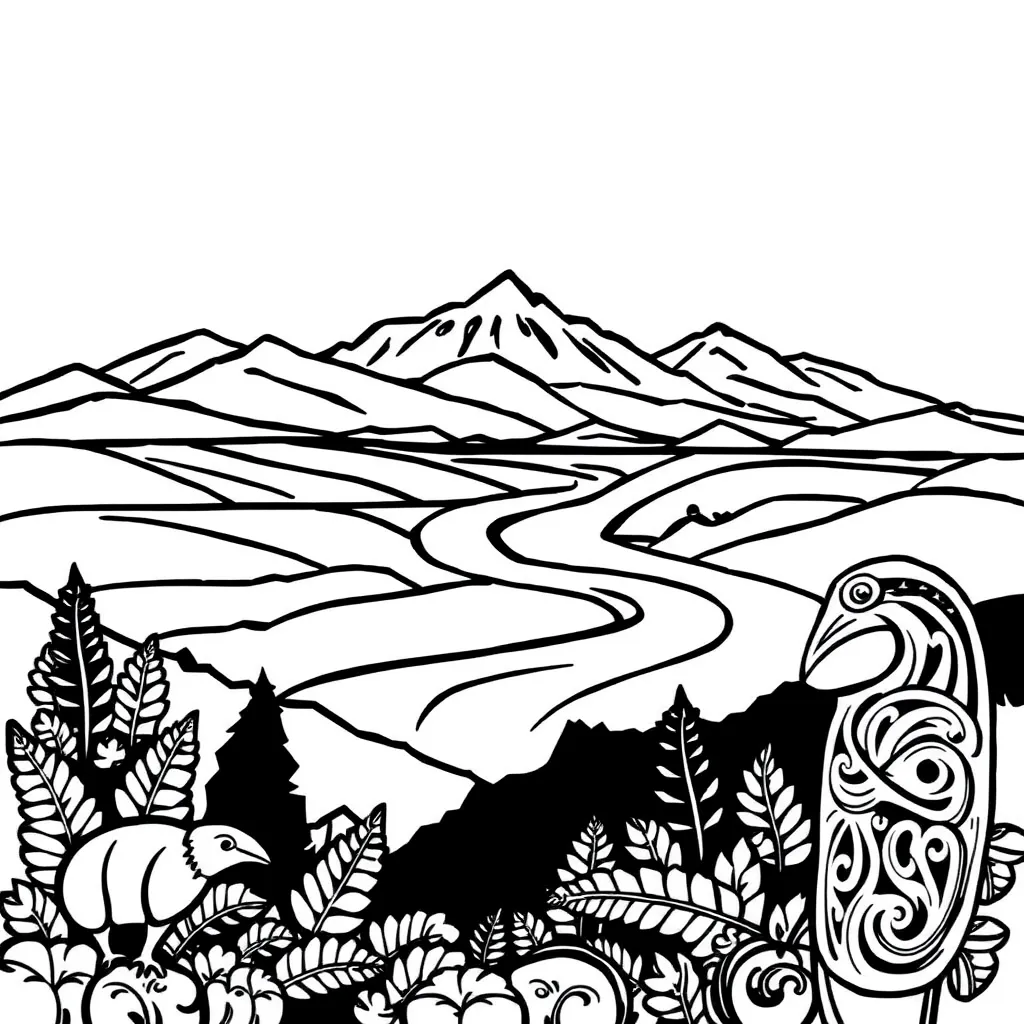 Story book with characters illustration