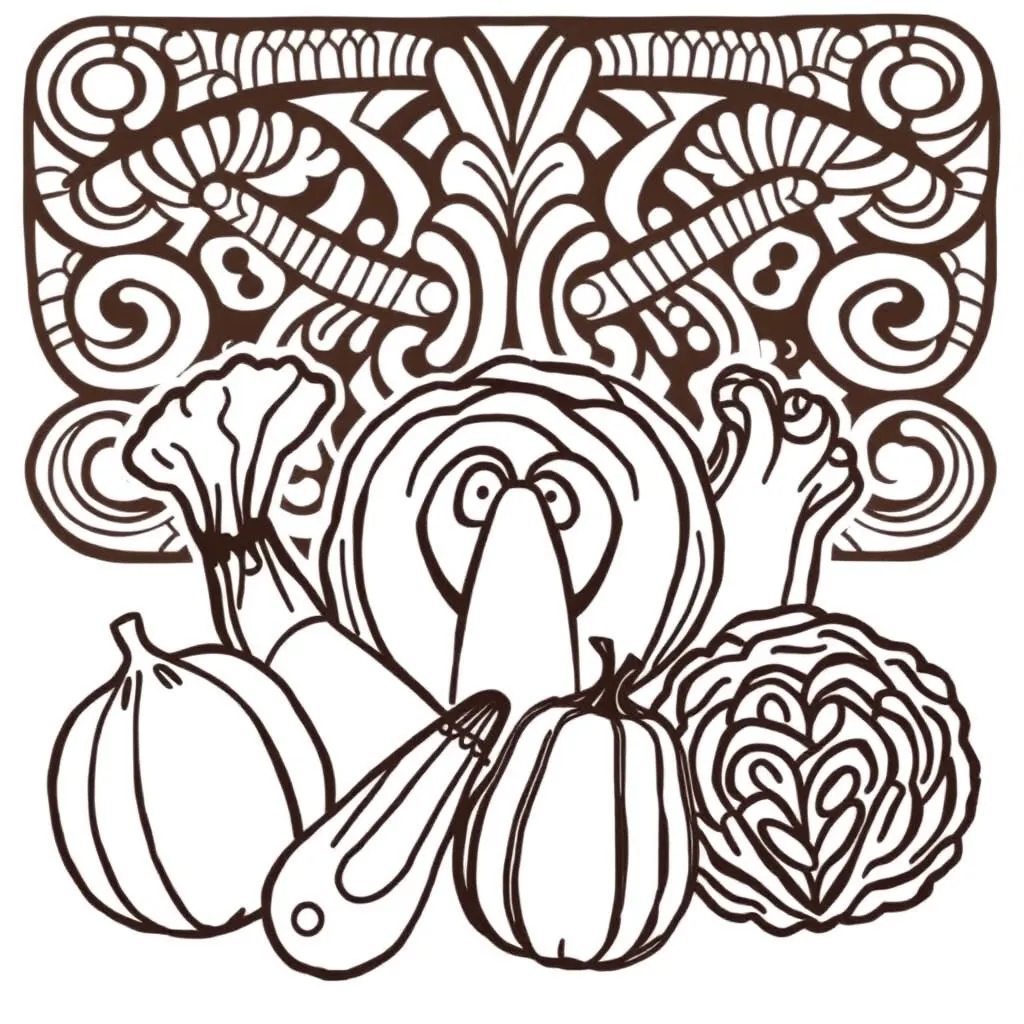 Colourful vegetables illustration