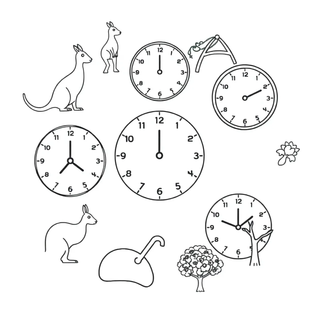 Analogue clock showing time