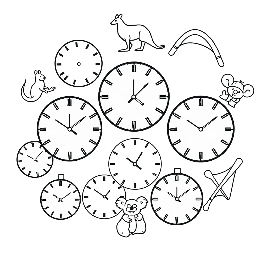 Clock showing time