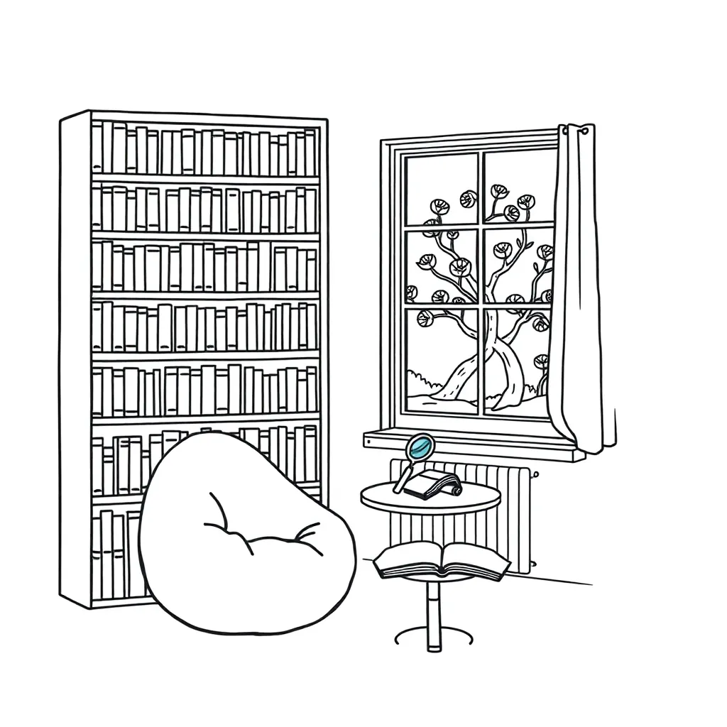 Student reading a book