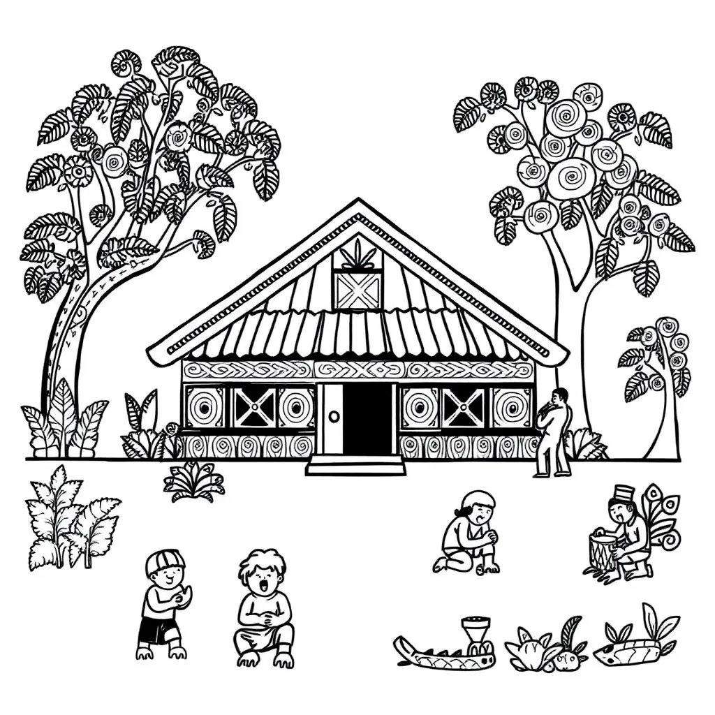 Māori language learning illustration