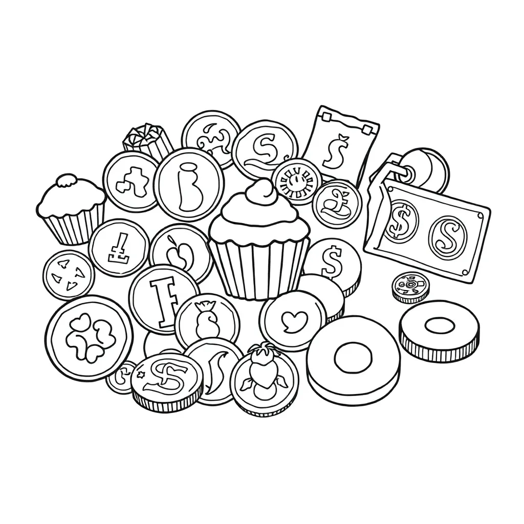 Money and coins illustration