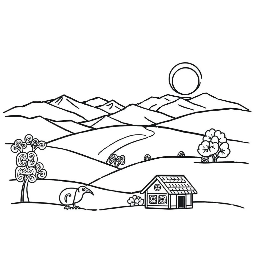 Mind map with places illustration