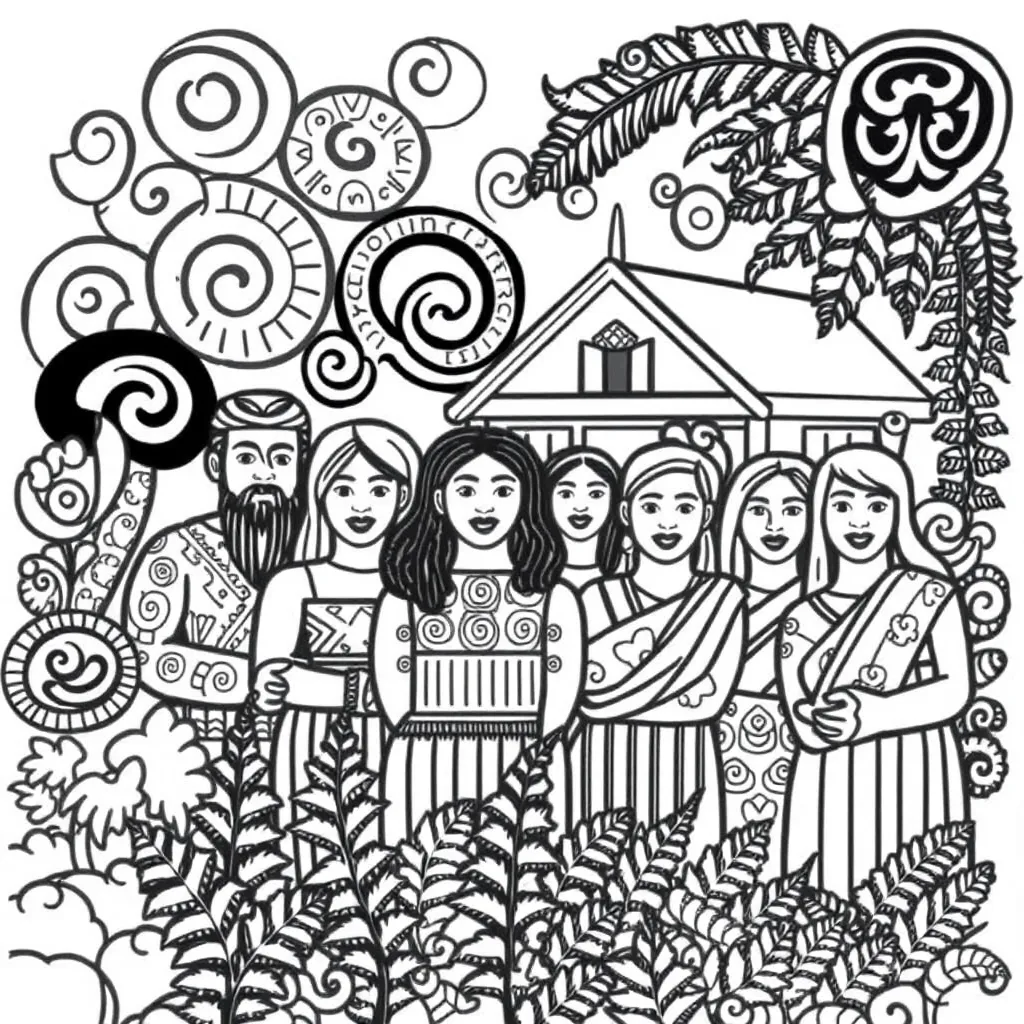 Māori family tree illustration