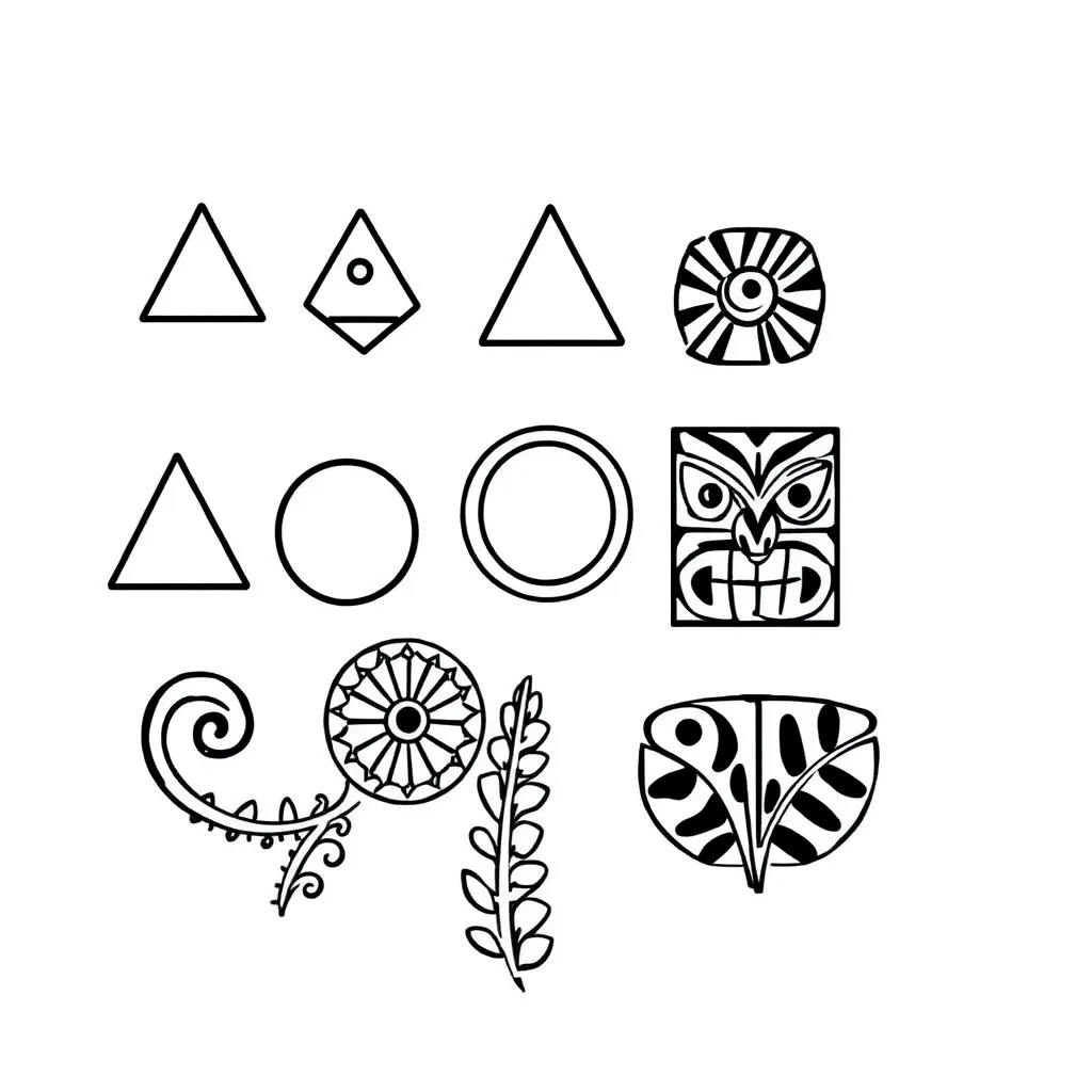 2D and 3D shapes illustration