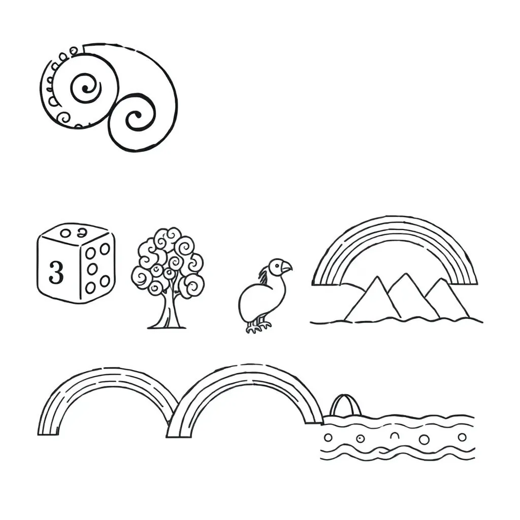 Dice and coin probability illustration