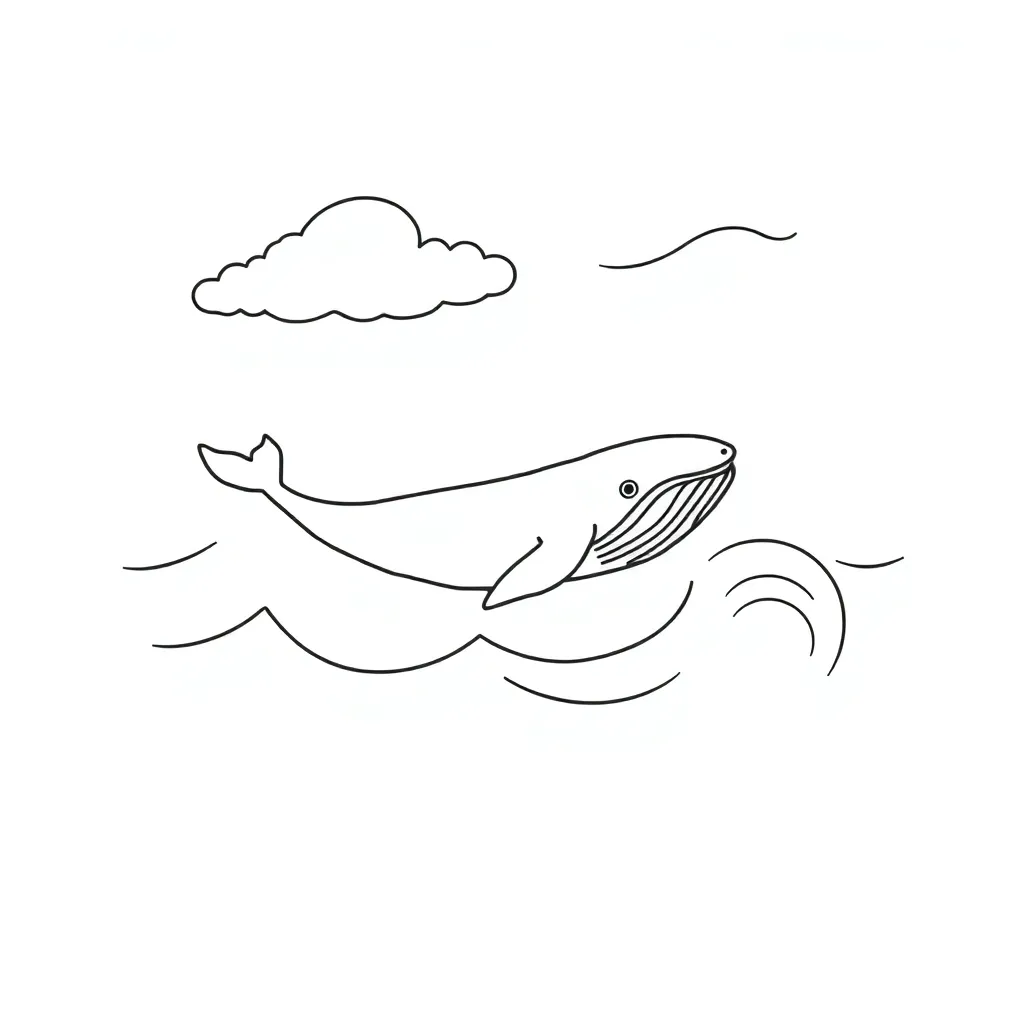 Whale swimming in the ocean