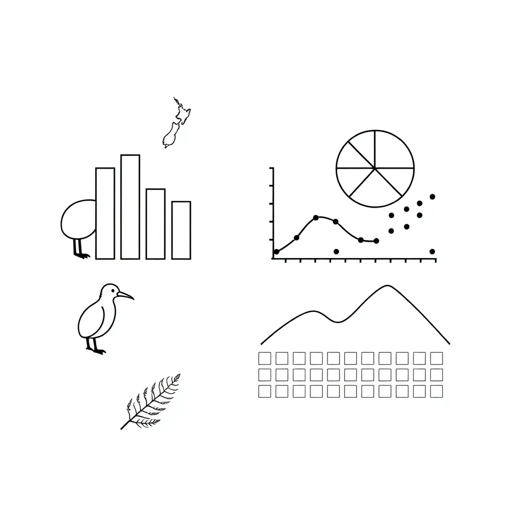 Data charts and graphs illustration