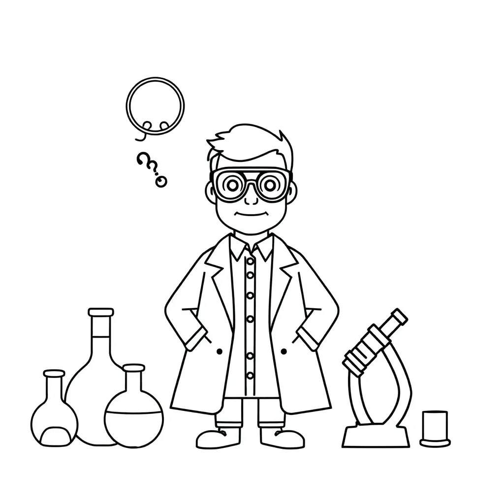 Scientific method experiment illustration