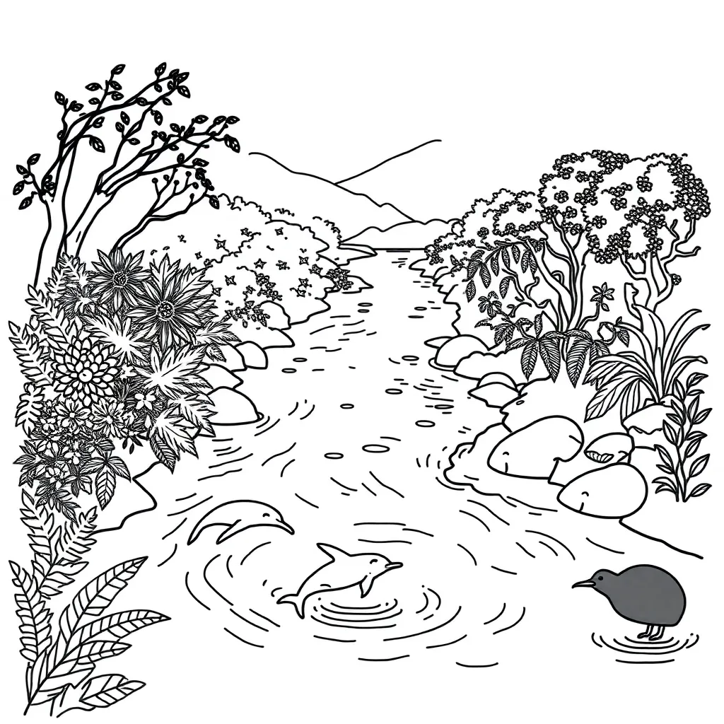 Water droplets and floating objects