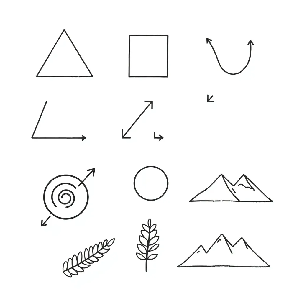 Geometric angles and protractor illustration