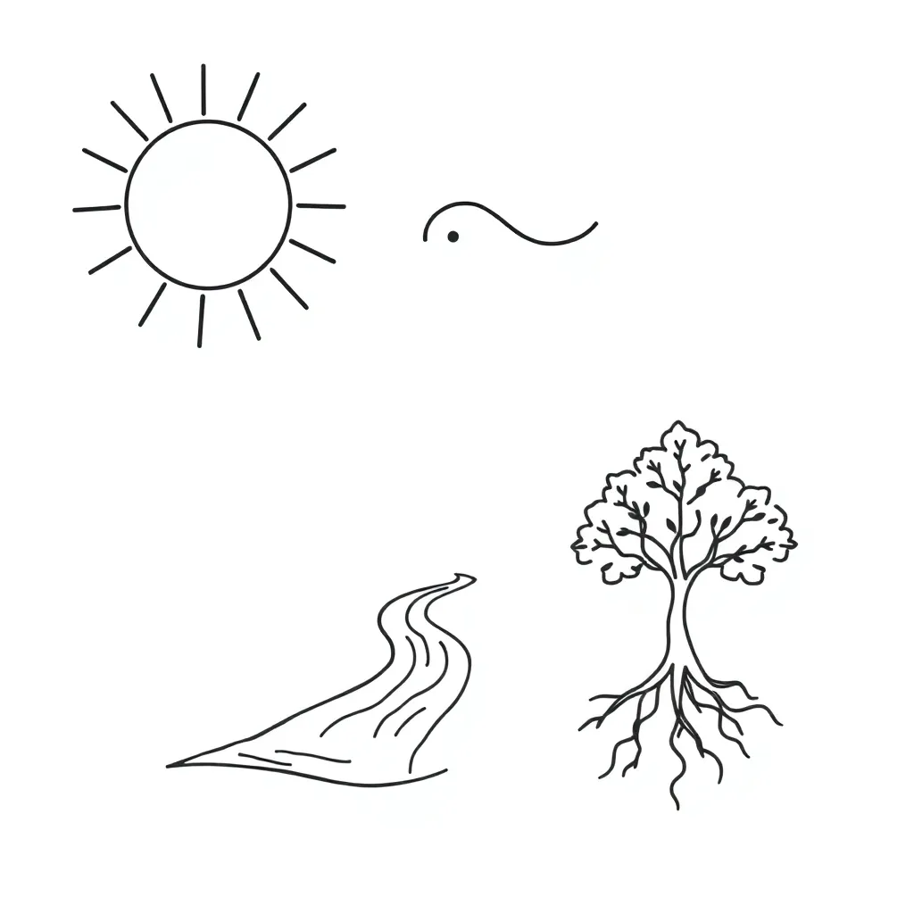 Food web diagram showing energy flow