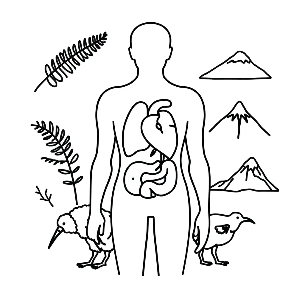 Human body systems diagram