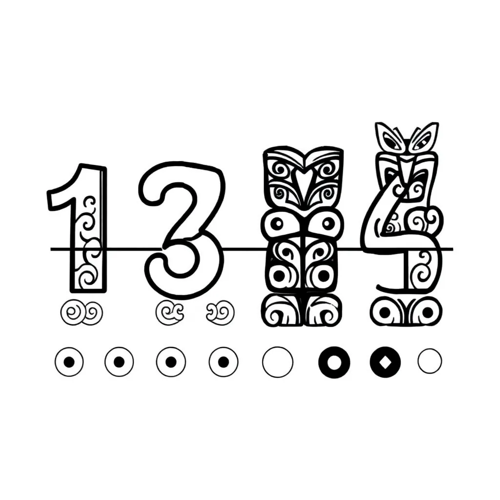 Number line with subtraction arrows