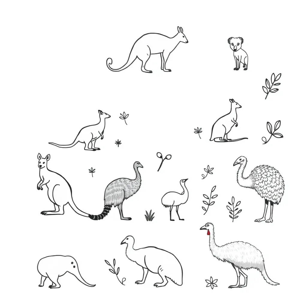 Various 2D shapes in nature and buildings