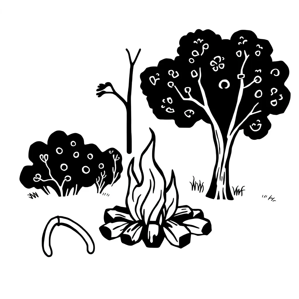 Historical events illustration