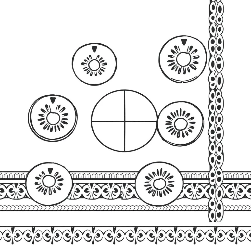 Fraction circles and bars illustration