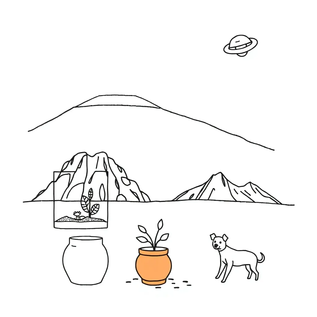 Earth and land illustration