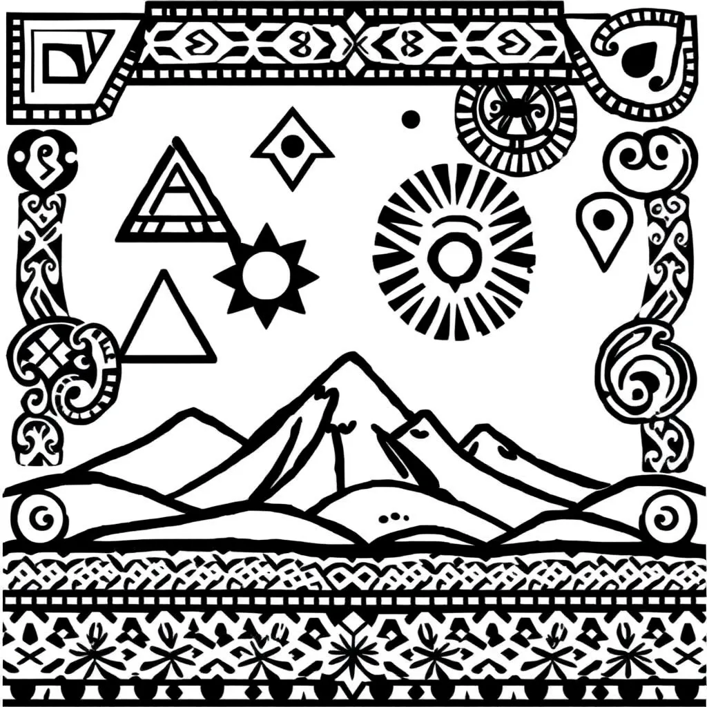 Geometric shapes with angles illustration