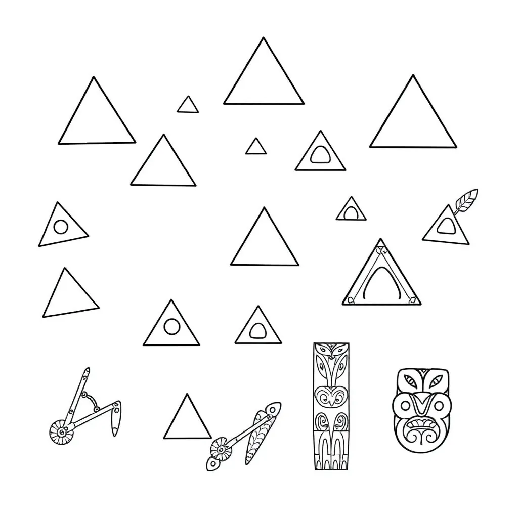 Various triangles illustration