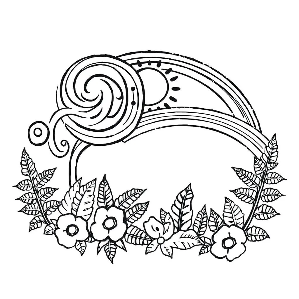 Māori greetings and colours illustration