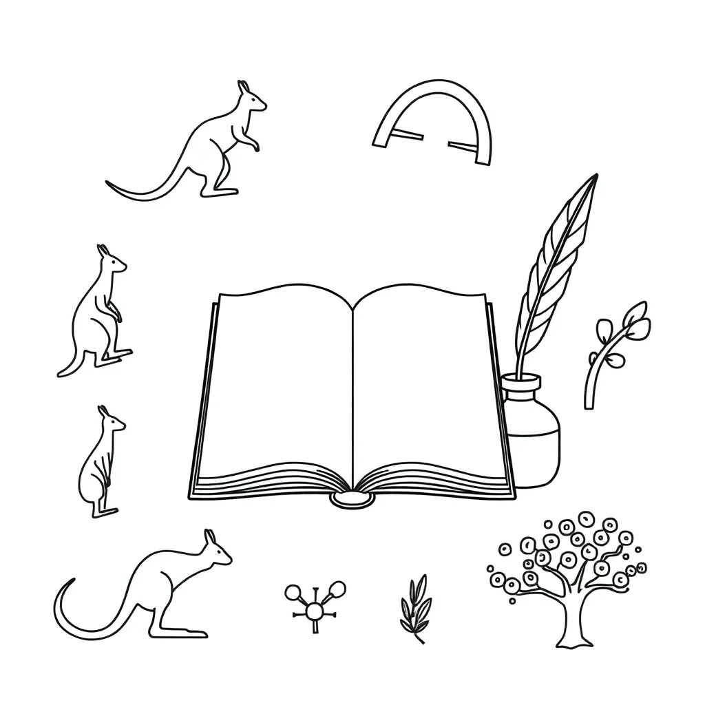 Author writing with quill pen