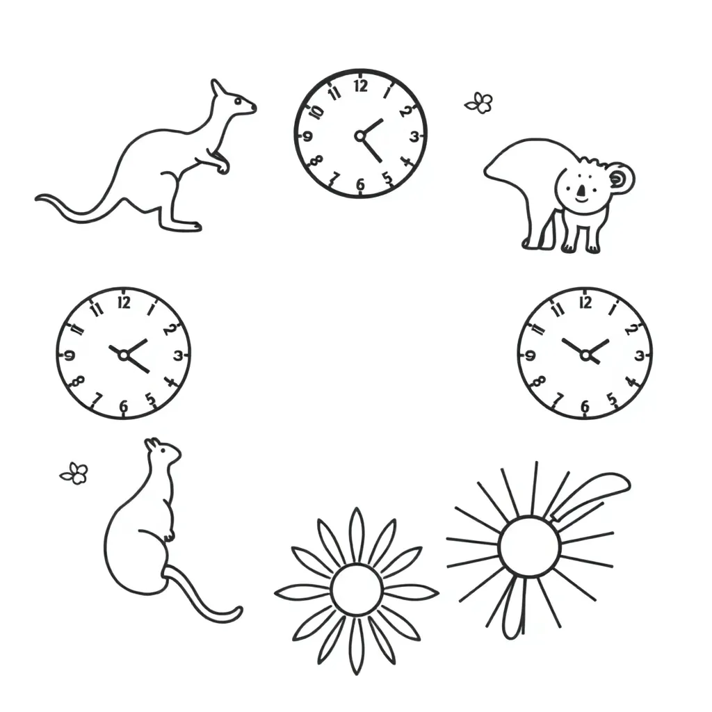 Clock and time illustration