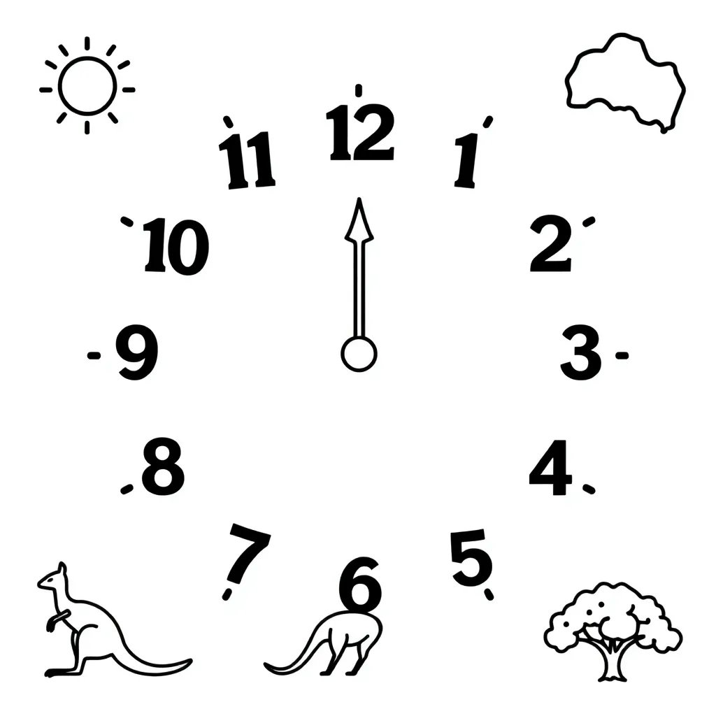 Clock with hands showing time
