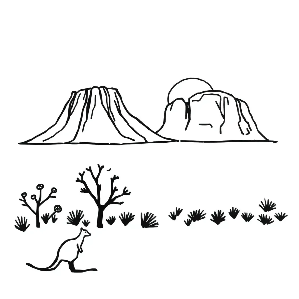 Aboriginal rock formations and landscape