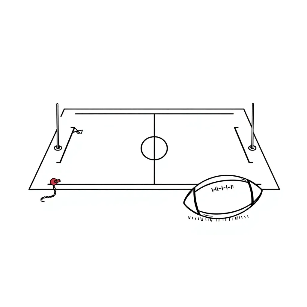 Netball umpire and coach illustration