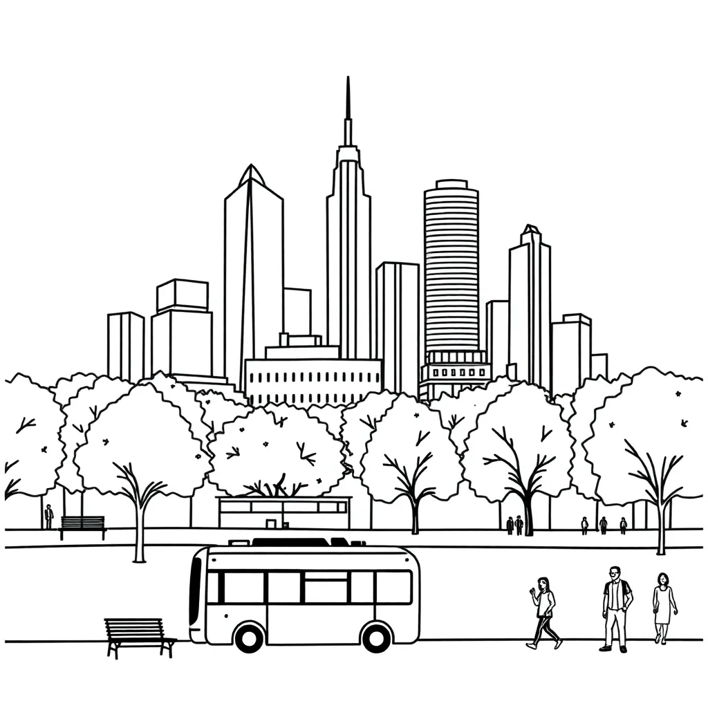 City skyline showing urban development