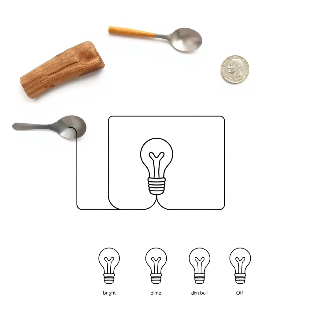 Electric circuit with bulb and battery