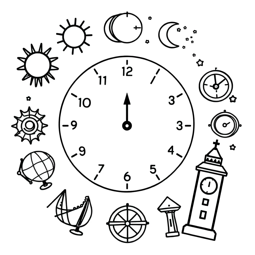 Clock showing different times