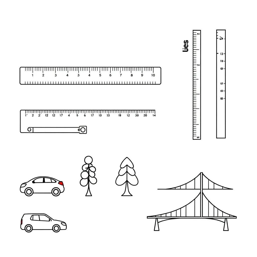 Ruler and measuring tools illustration