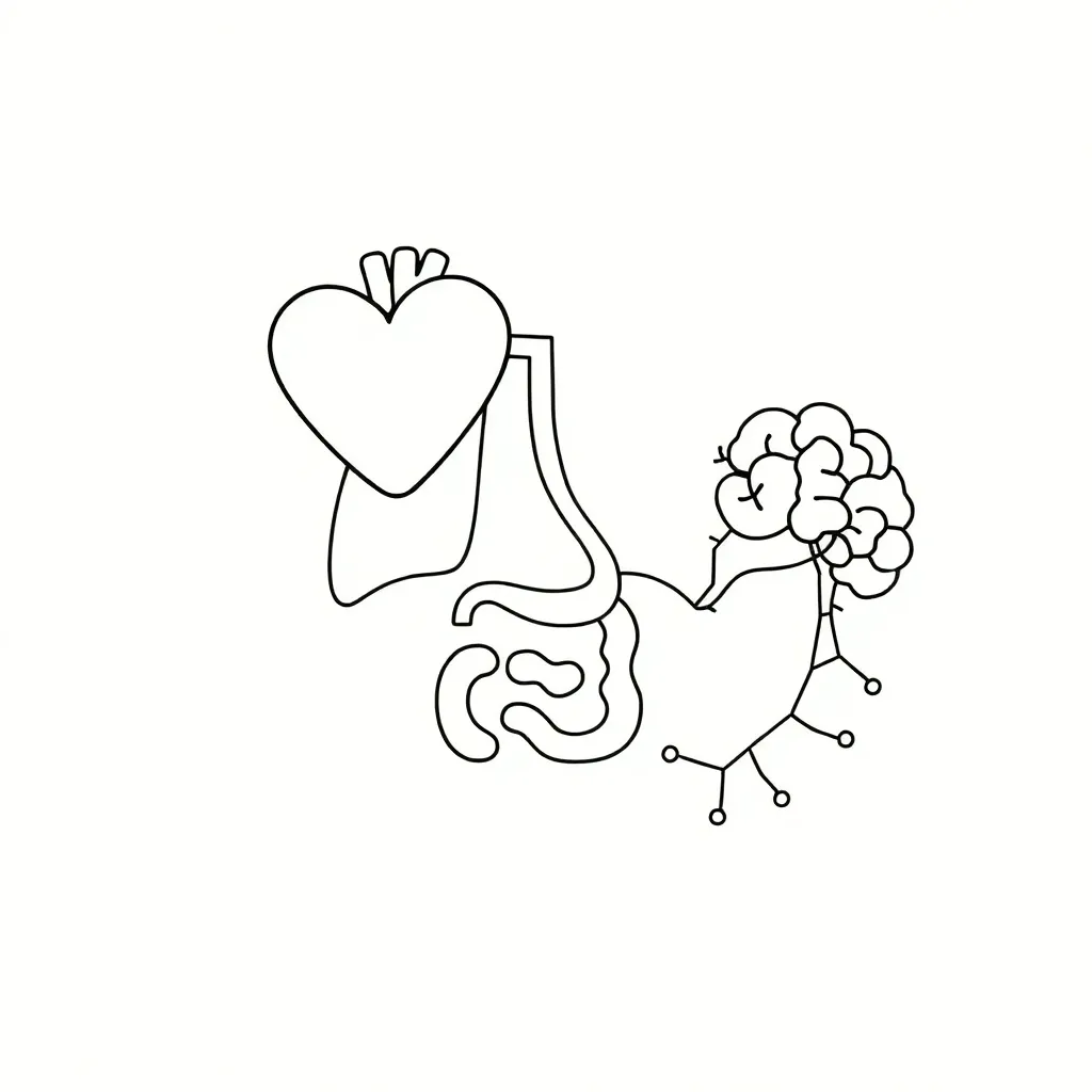Human body systems illustration