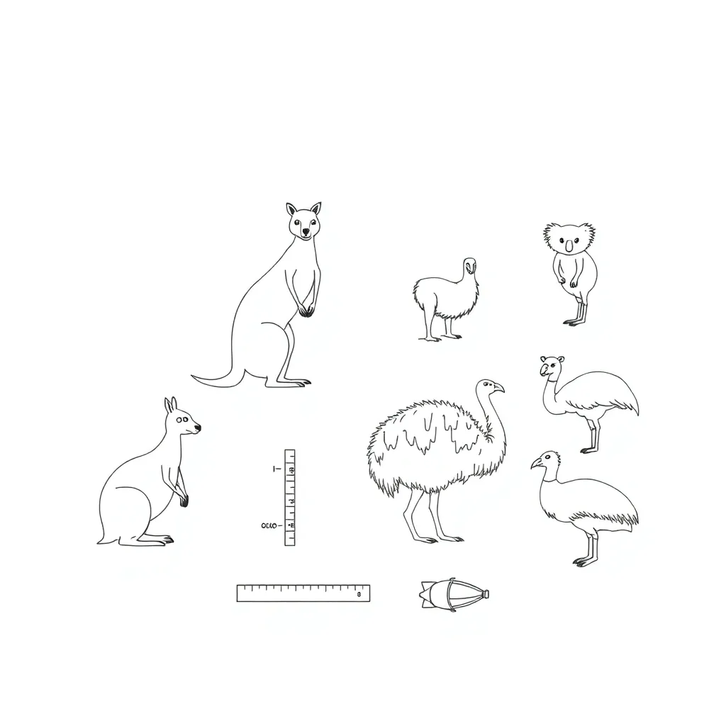 Balance scales with various objects