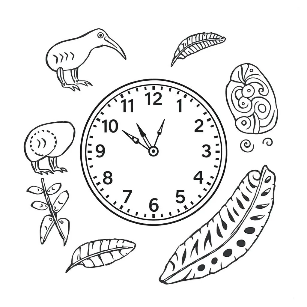 Analogue clock showing quarter hour times