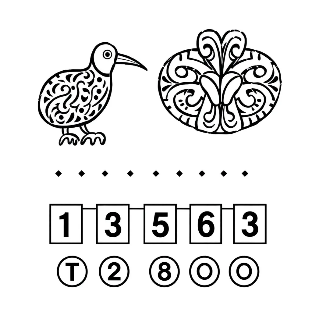 Mathematical blocks and number line illustration