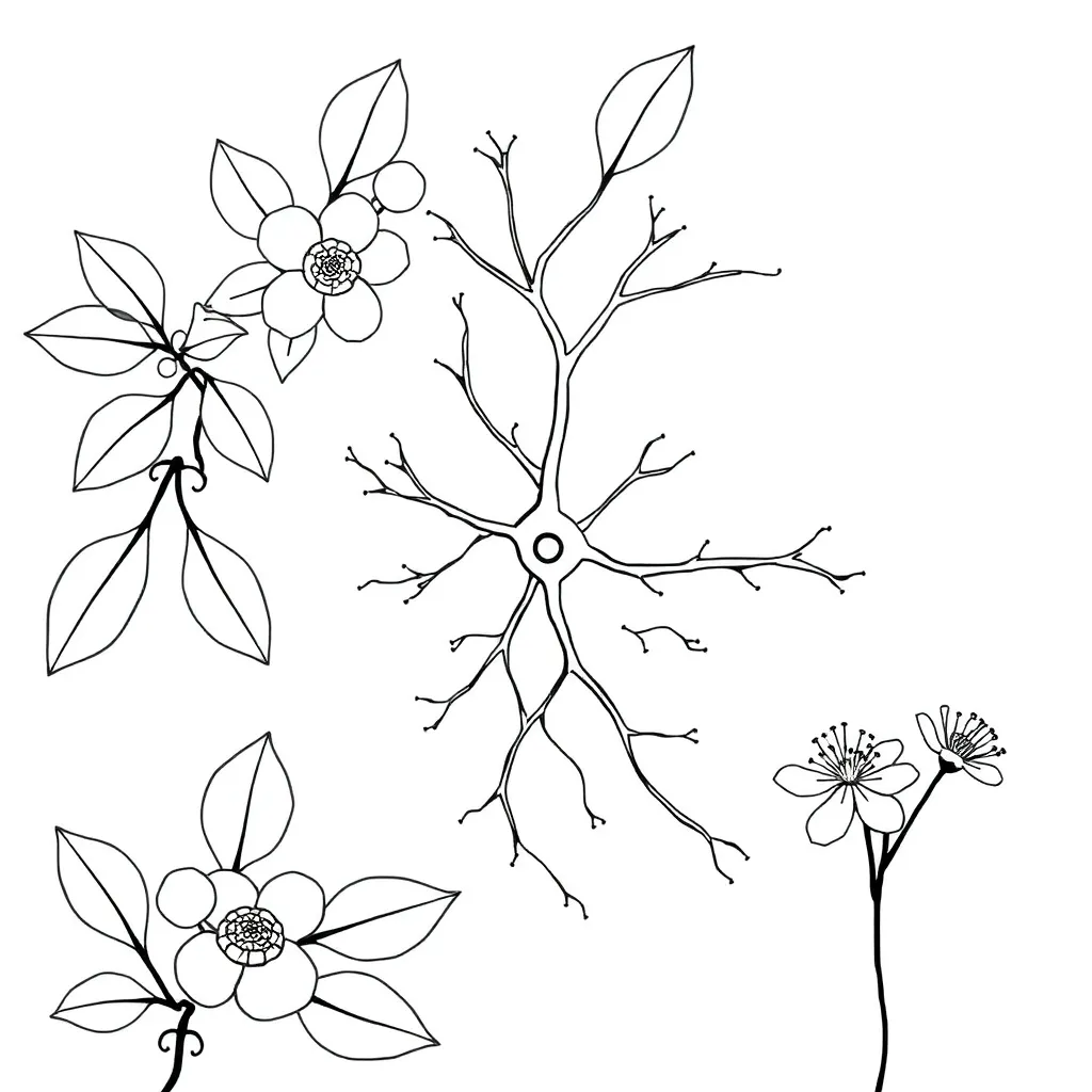Neuron diagram illustration
