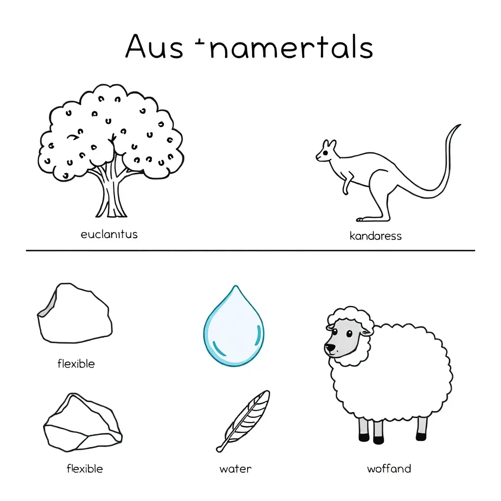 Various materials including metal, wood, plastic, and glass