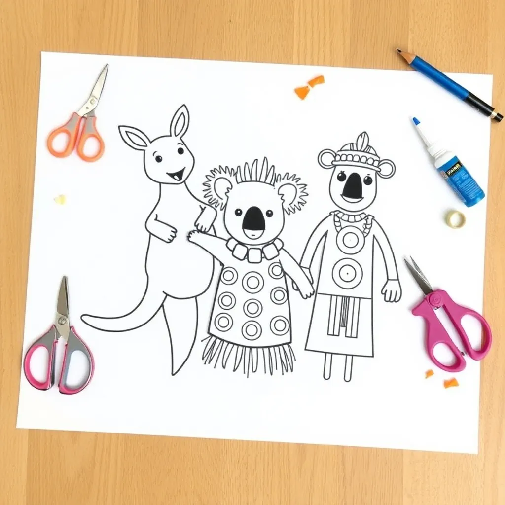 Colourful puppet making materials