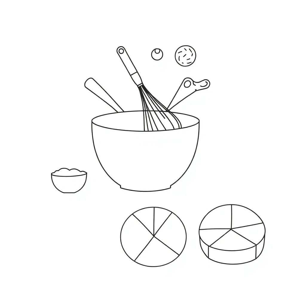 Baking ingredients and measuring tools