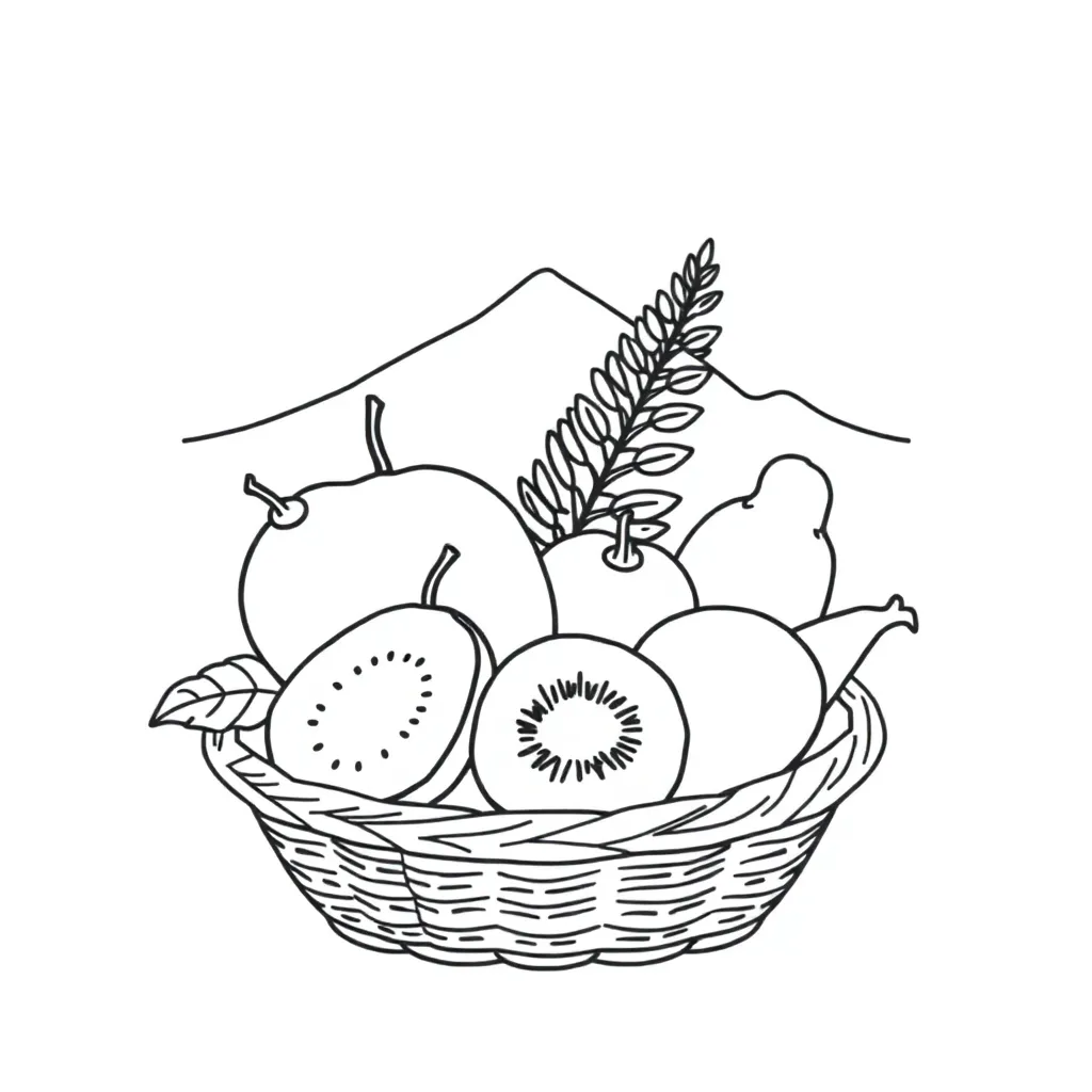 Healthy food pyramid illustration