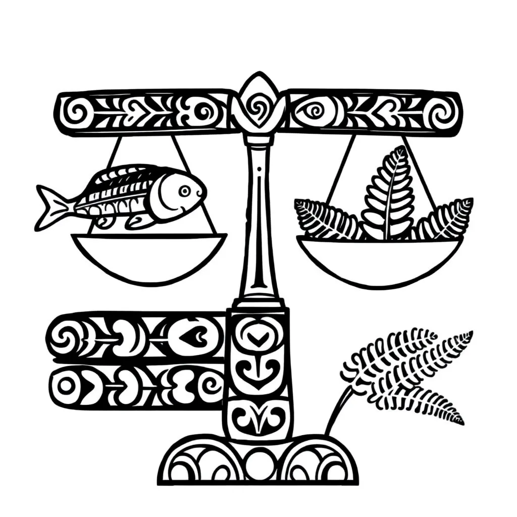 Balance scales with objects