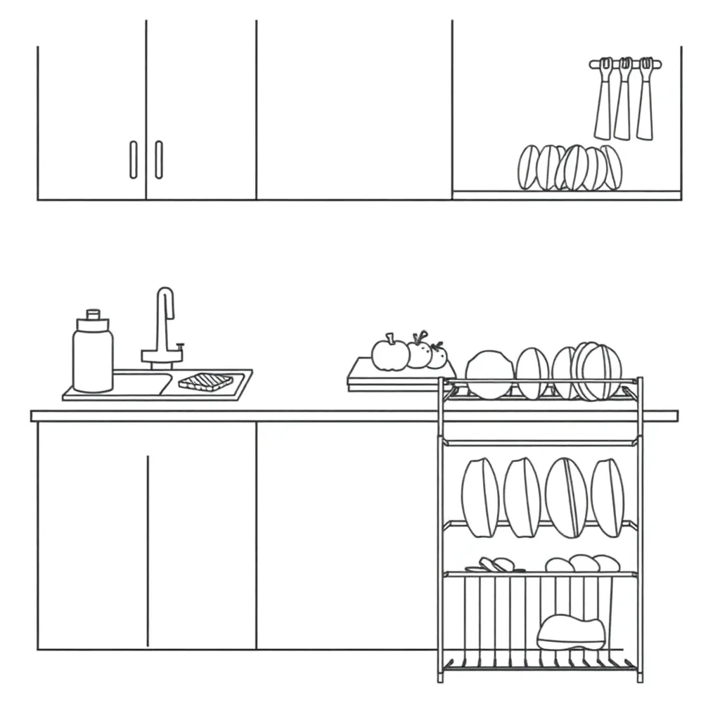 Kitchen hygiene illustration