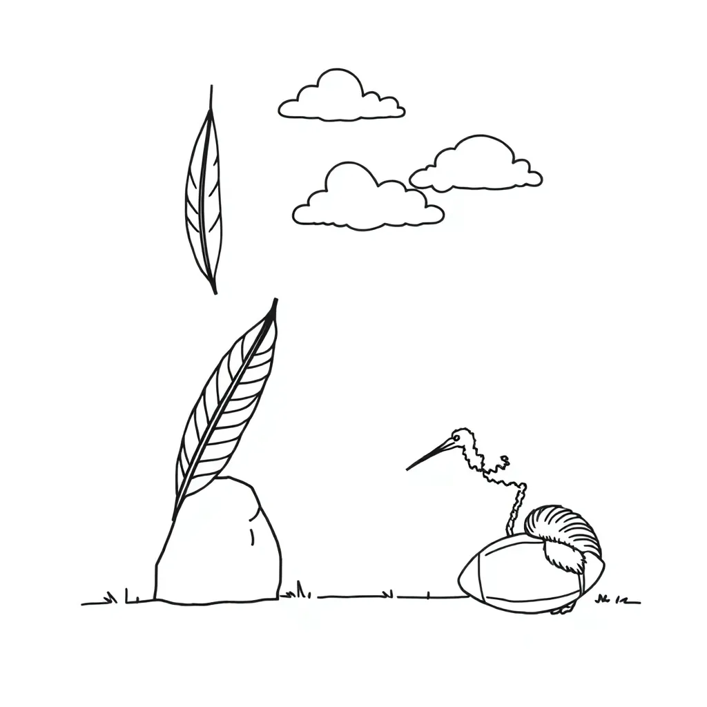 Objects falling race illustration